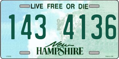 NH license plate 1434136