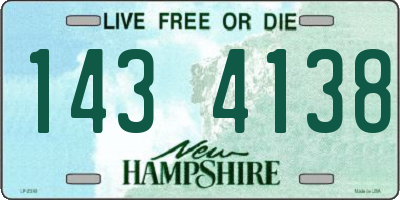 NH license plate 1434138