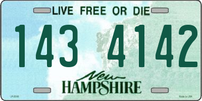 NH license plate 1434142