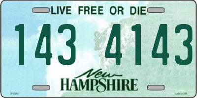 NH license plate 1434143