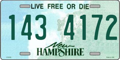 NH license plate 1434172