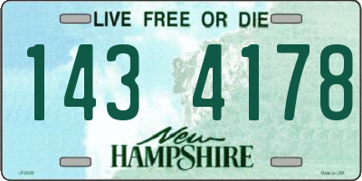 NH license plate 1434178