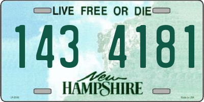 NH license plate 1434181