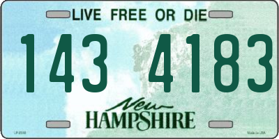 NH license plate 1434183