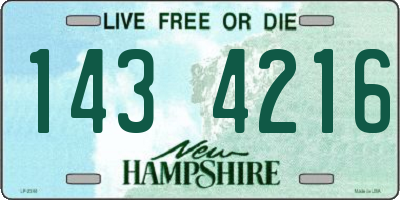 NH license plate 1434216