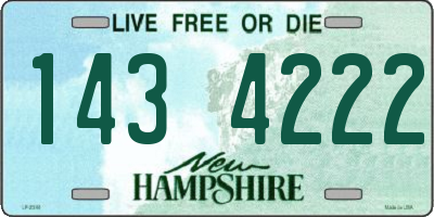 NH license plate 1434222