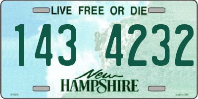NH license plate 1434232