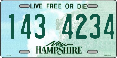 NH license plate 1434234