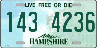 NH license plate 1434236