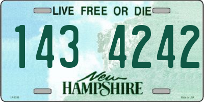 NH license plate 1434242