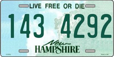 NH license plate 1434292