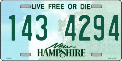NH license plate 1434294