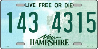 NH license plate 1434315