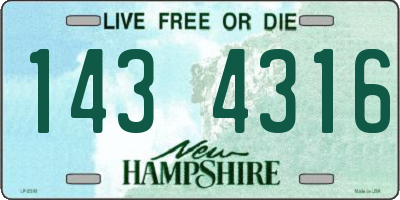 NH license plate 1434316