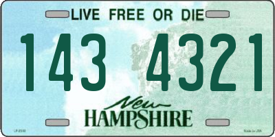 NH license plate 1434321
