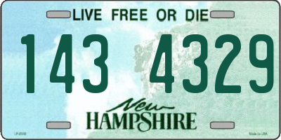 NH license plate 1434329