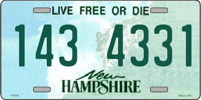 NH license plate 1434331