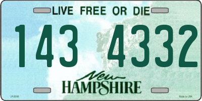 NH license plate 1434332