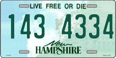 NH license plate 1434334