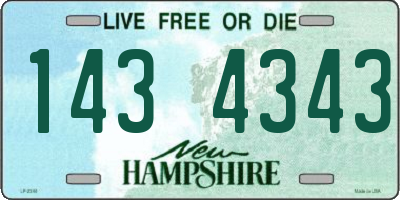 NH license plate 1434343
