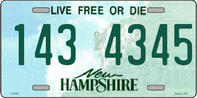 NH license plate 1434345