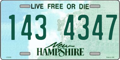 NH license plate 1434347