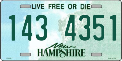 NH license plate 1434351