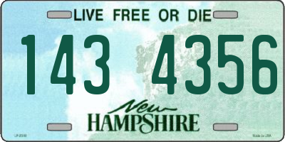 NH license plate 1434356