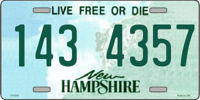 NH license plate 1434357
