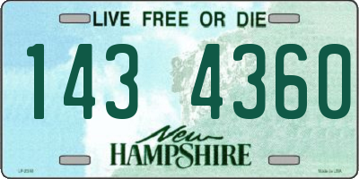 NH license plate 1434360