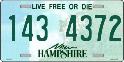 NH license plate 1434372