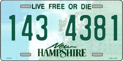 NH license plate 1434381