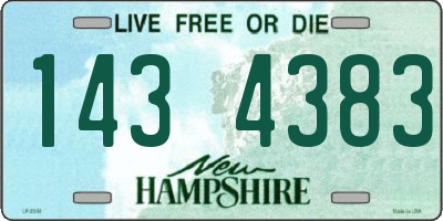 NH license plate 1434383