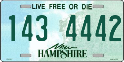 NH license plate 1434442