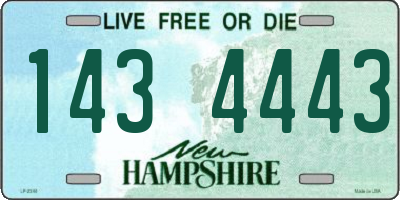 NH license plate 1434443