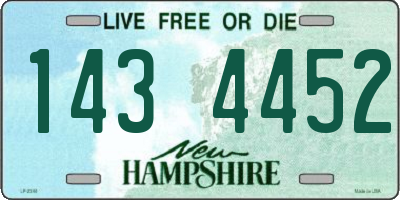 NH license plate 1434452
