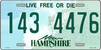 NH license plate 1434476