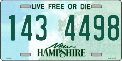 NH license plate 1434498