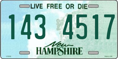 NH license plate 1434517