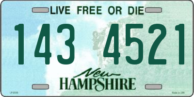 NH license plate 1434521
