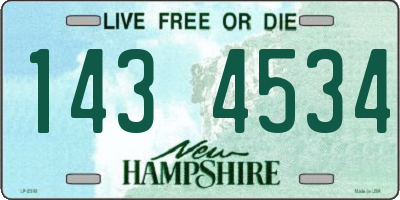 NH license plate 1434534