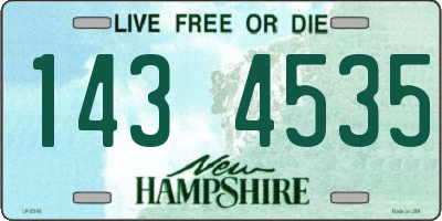 NH license plate 1434535
