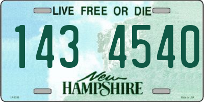 NH license plate 1434540