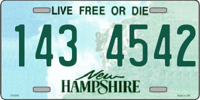 NH license plate 1434542