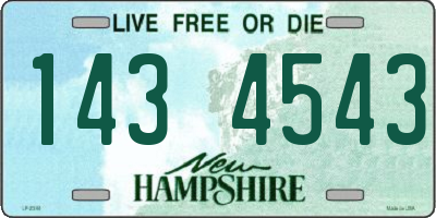 NH license plate 1434543