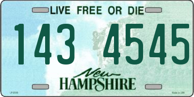 NH license plate 1434545