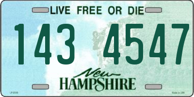 NH license plate 1434547