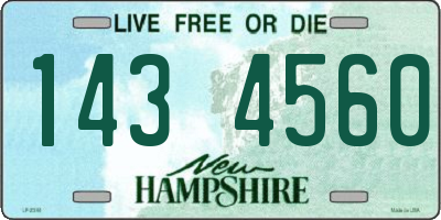 NH license plate 1434560