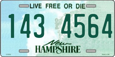 NH license plate 1434564