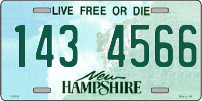 NH license plate 1434566